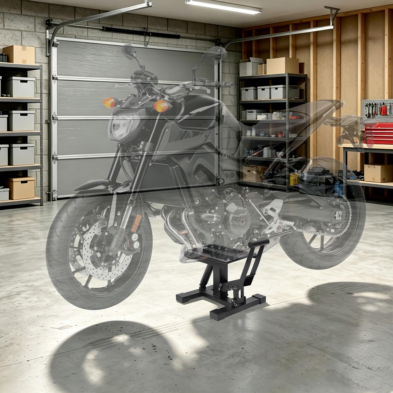 Soporte hidráulico para motocicleta, elevador de motocicleta