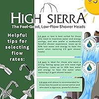 Vista 4 de High Sierra Showerheads® - Cabezal de ducha de mano de metal sólido con válvula de goteo - WaterSense Certified Low Flow 1.5 GPM: acabado de bronce