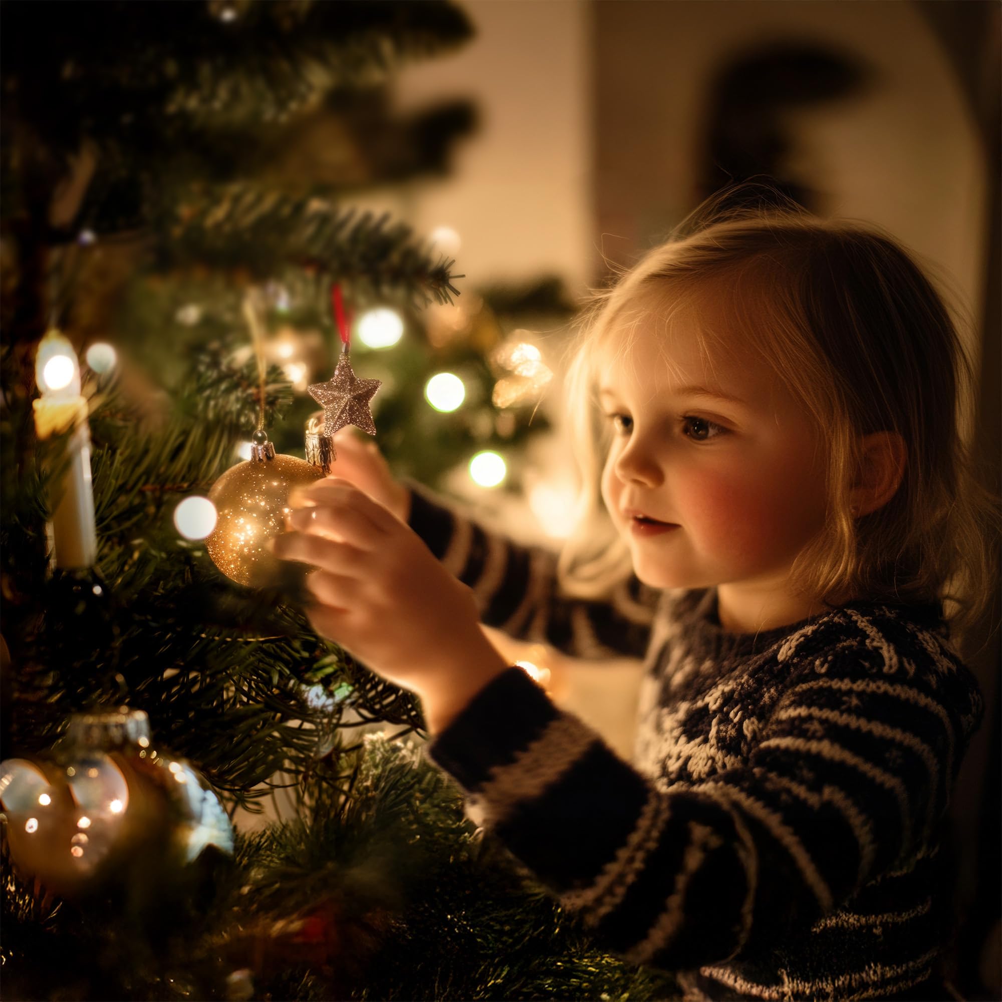 hellum Lichterkette Weihnachtsbaum außen mit Stecker und Clip, 45 LED Baumkerzen, beleuchtet 19,8 m Zuleitung 5m, Tannenbaum Lichterkette Schaft weiß Kabel schwarz <59 lm Christbaumbeleuchtung 640410
