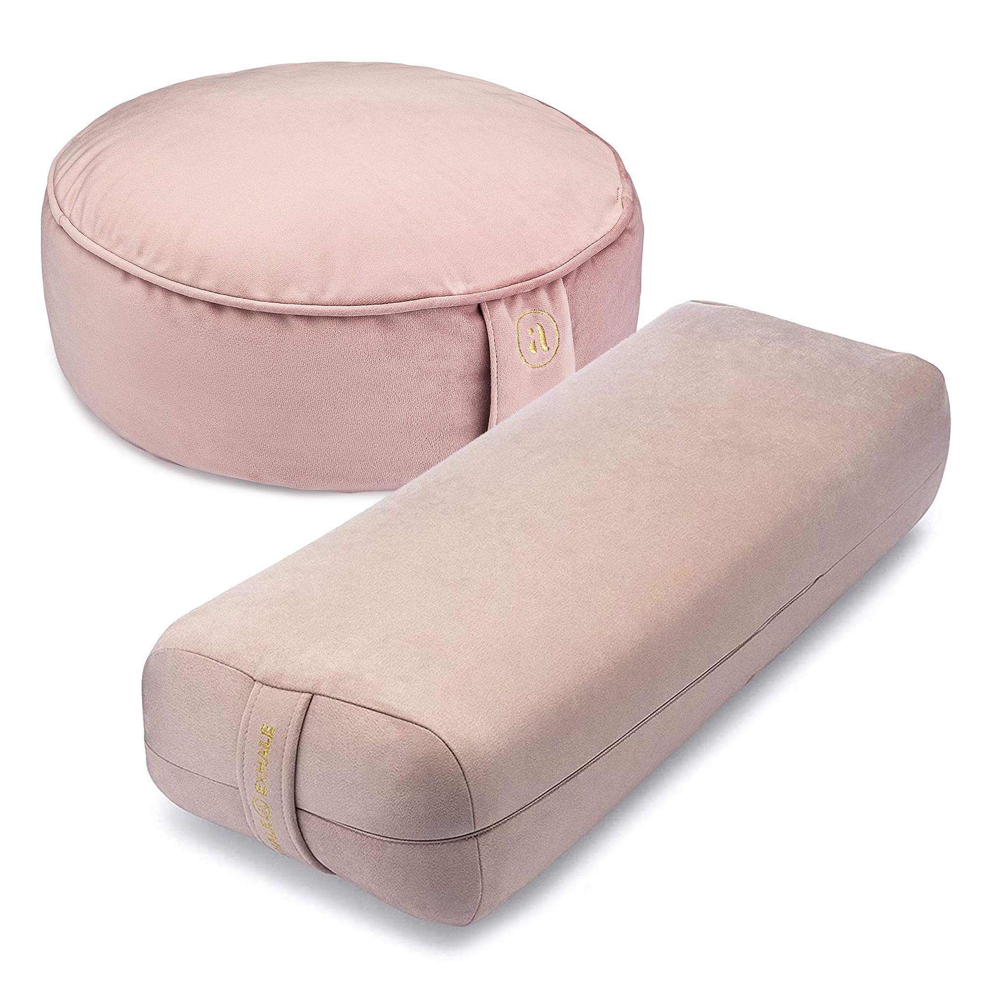 AJNA Buckwheat Meditation Cushion and Yoga Bolster Pillow - Set of 2