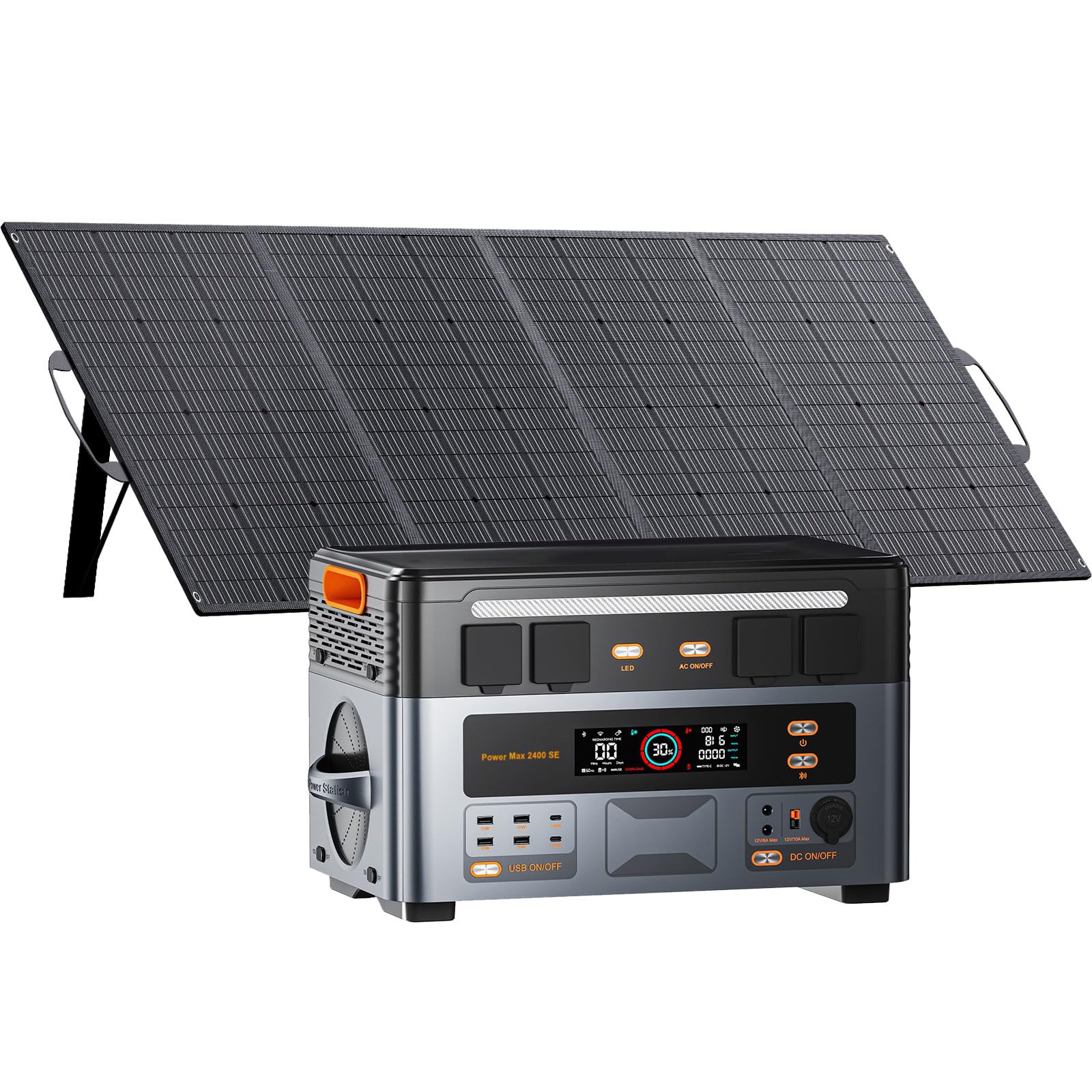 PowerMax 2400W Centrale Elettrica Portatile con Pannello da 400W