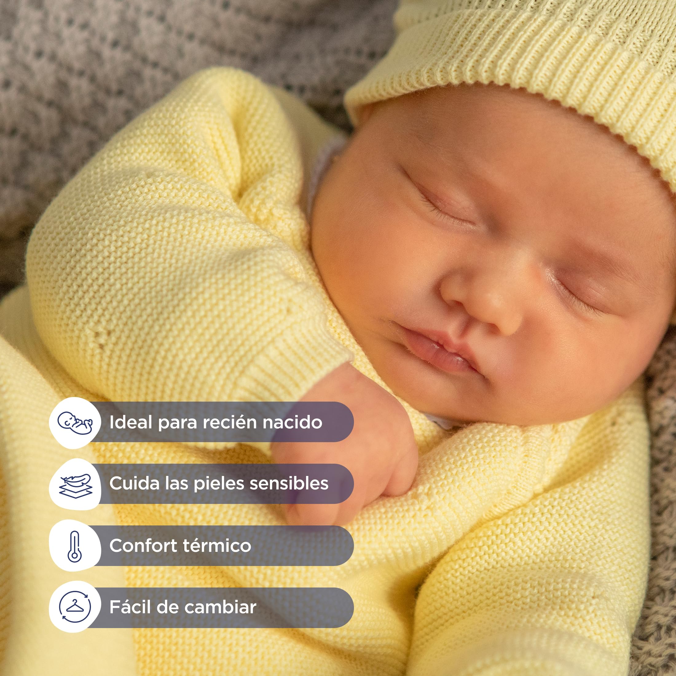 MINUTUS Conjunto Bebé Kyr con Gorro 100% Algodón, Ropa Recién Nacido (Amarillo, 3-6 meses (62 a 68cm))