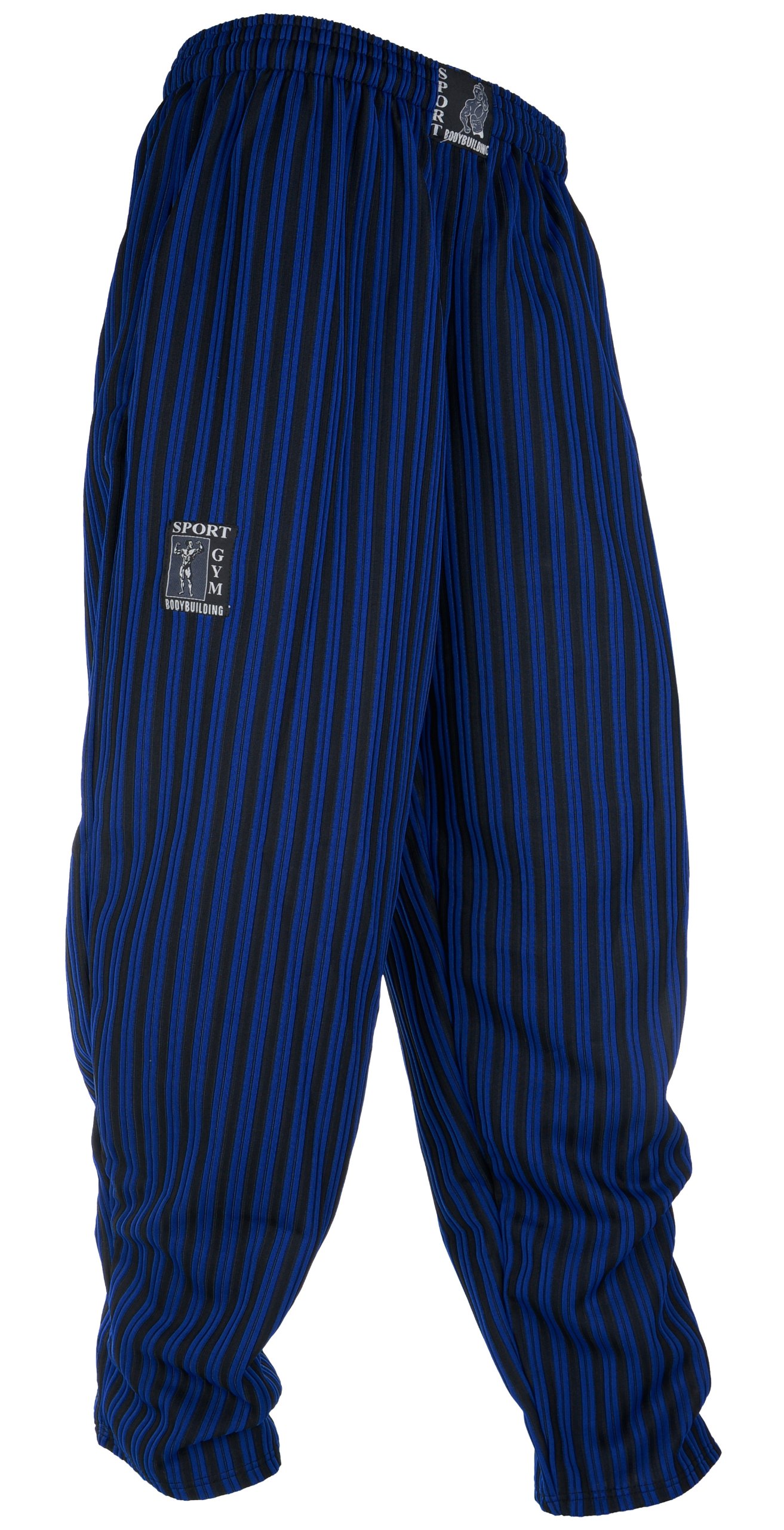 Generisch Milionen-olly + pantaloni bodybuilding + palestra + pantaloni sportivi + pantaloni a pompa, blu royal + S M L XL XXL XXXL