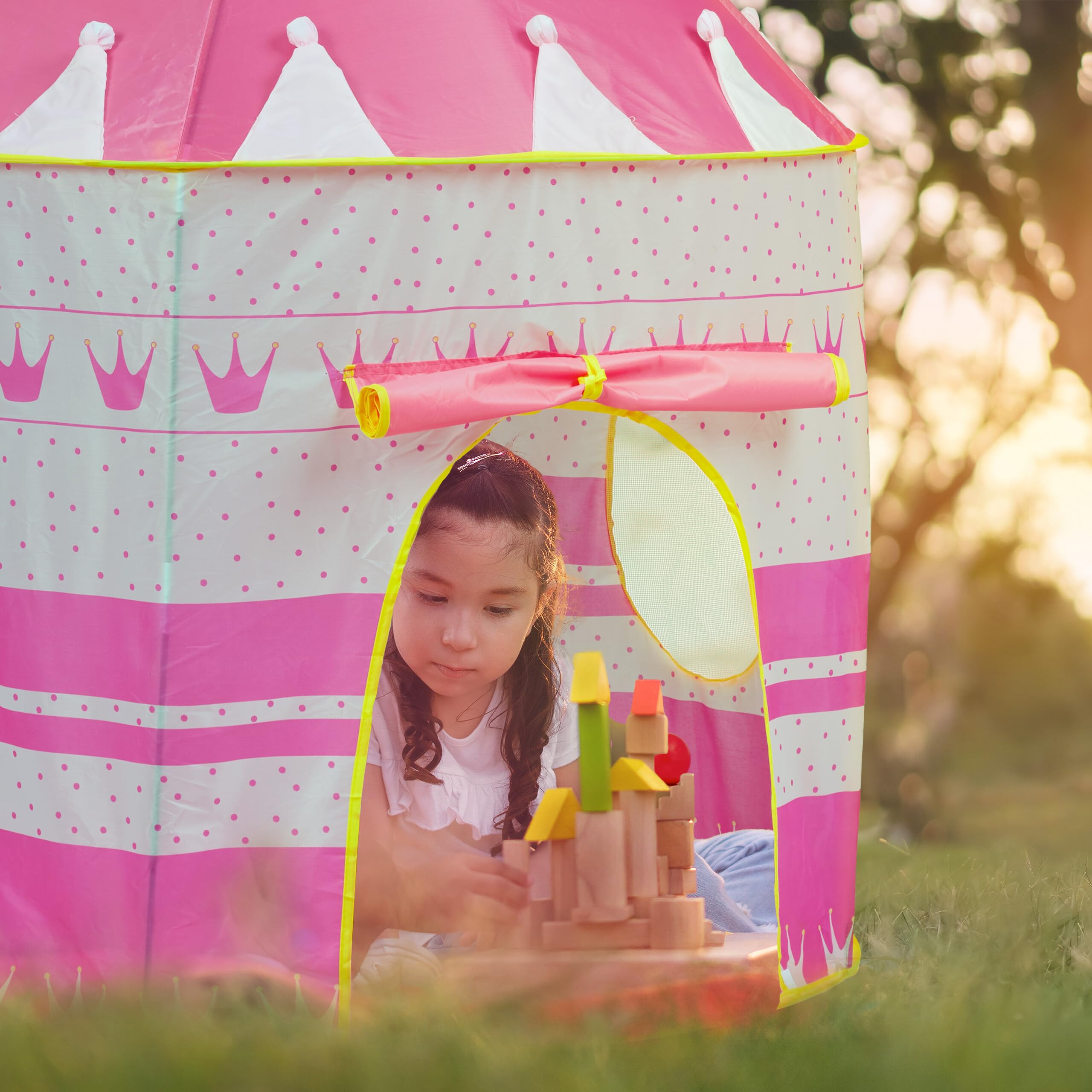 Tente De Jeu Château Hanté – Pour Enfants Dès 3 Ans – 132 X 110 X 110 Cm – Motifs Chauves-souris Et Araignées