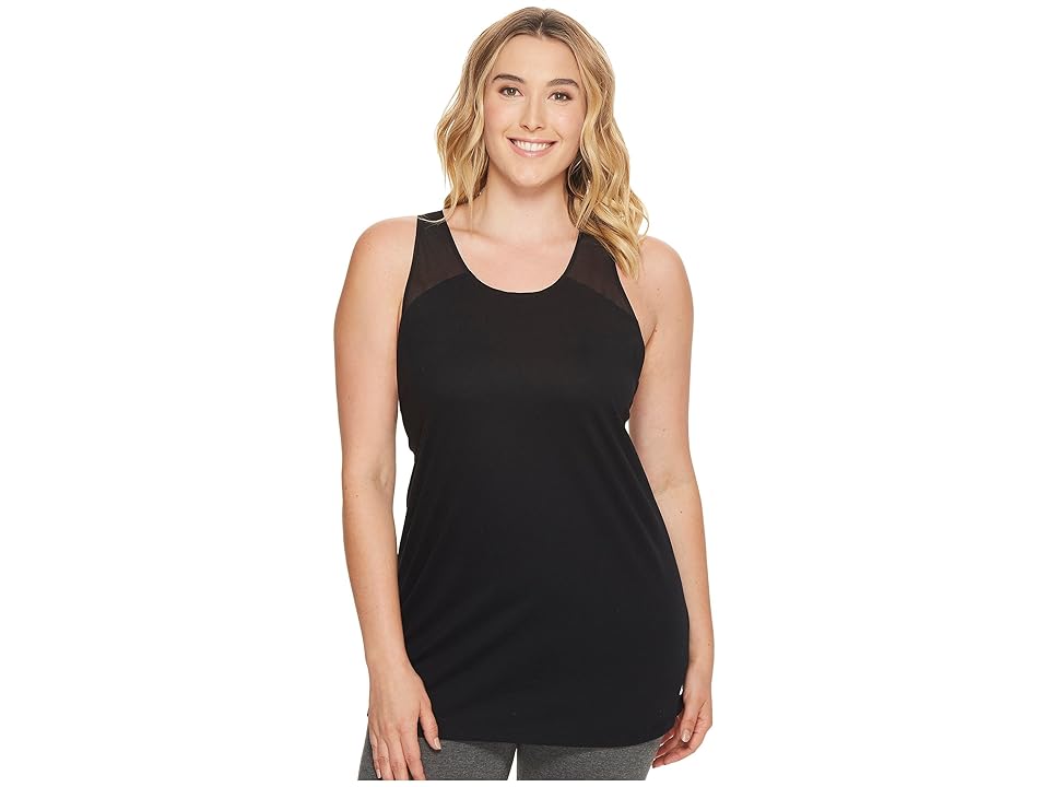

Nike Breathe Training Tank (Size 1X-3X) (Black/Black/White) Women's Sleeveless