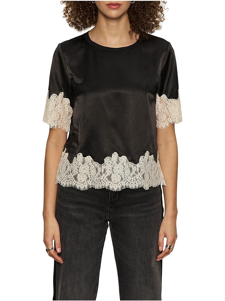 Black Sanctuary One Of A Kind Satin Lace Top