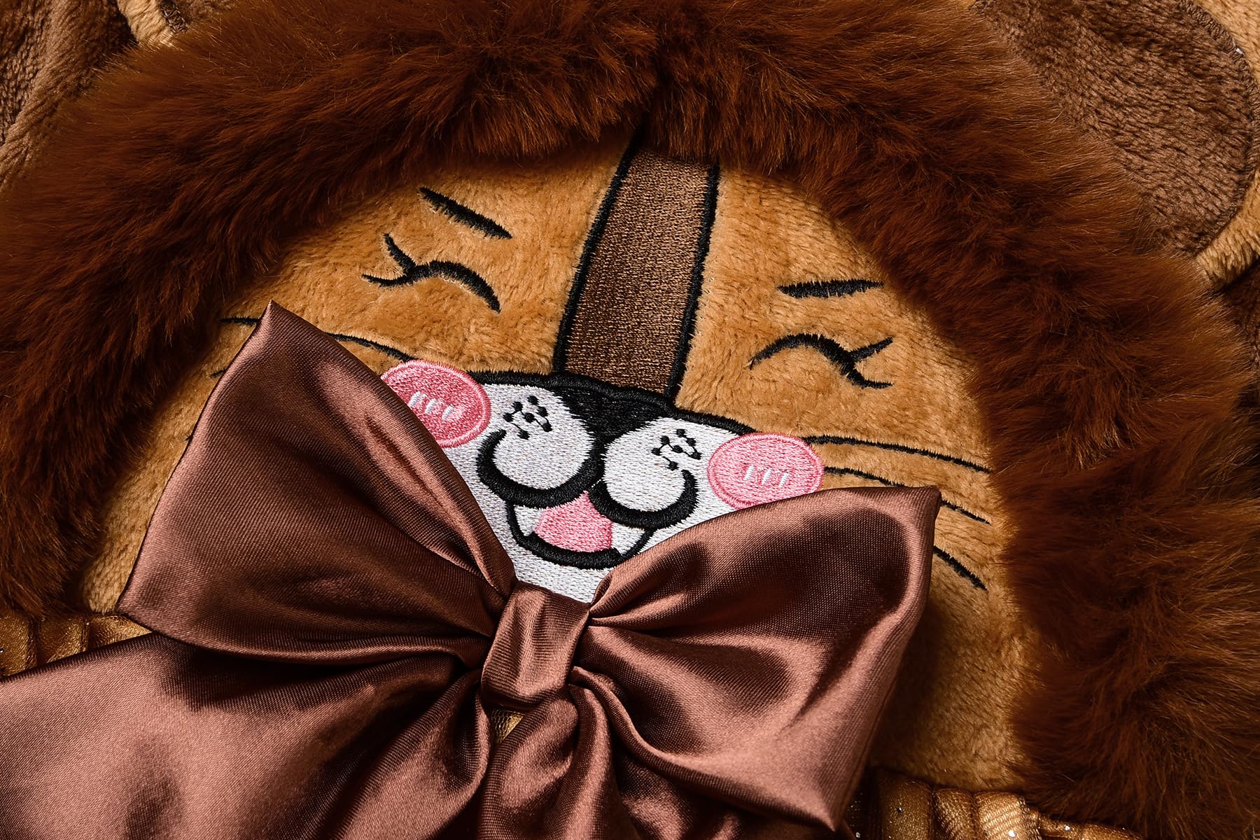 ReliBeauty Disfraz Leon Niña 3 a 12 Años con Diadema Peludo y Cola Fiestas Carnaval Día del libro