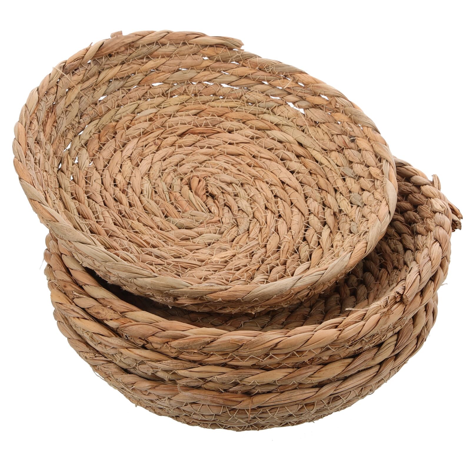 Toddmomy 5pcs Handmade Woven Bird Spawning Nest Flat Base Straw Bird Nest Bed Hatch Roosting for Dove Pigeon Parrot Turtle Quail Sparrow Bird Small