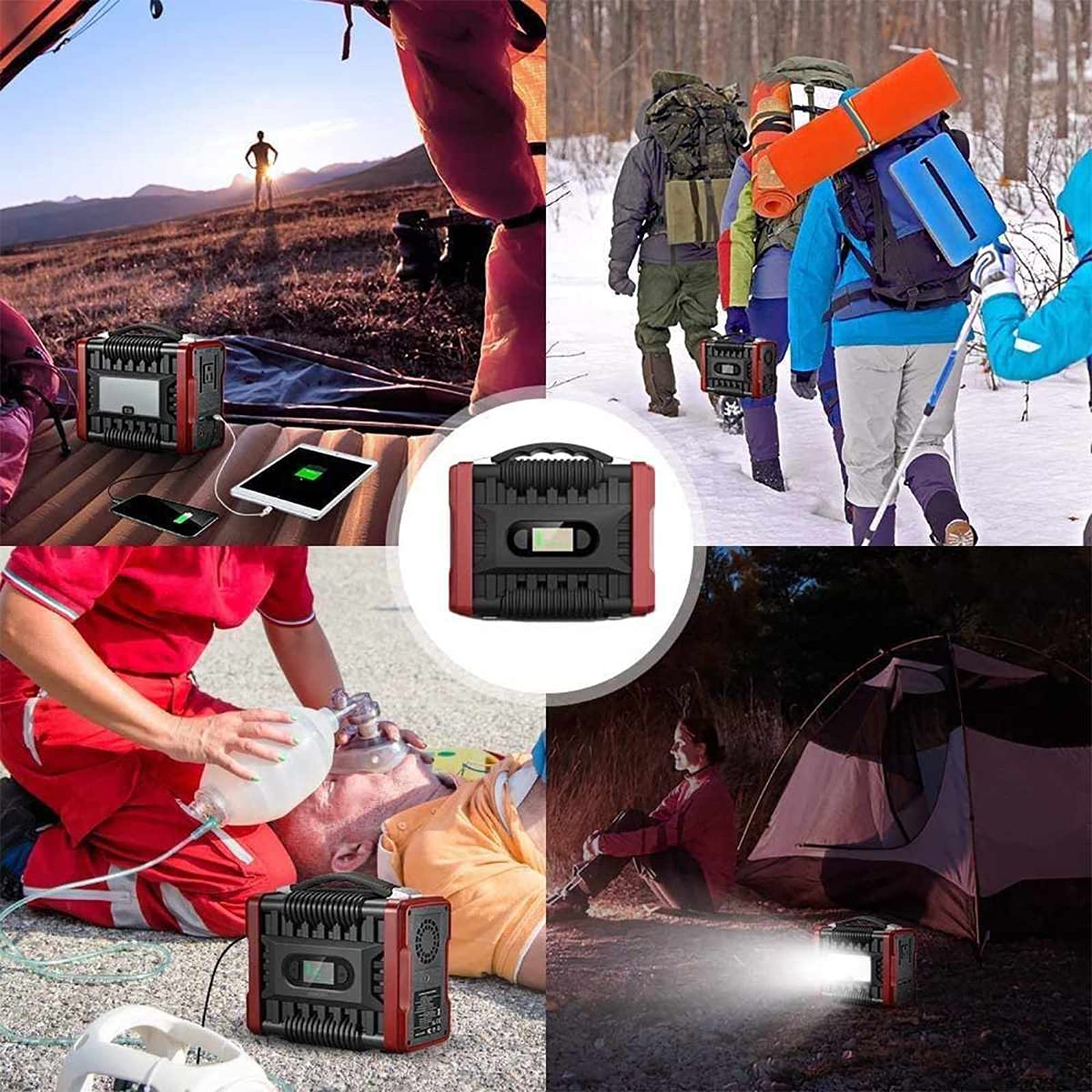 TIM-LI Estación De Energía Portátil De 200 W 60000 Mah/Batería De Litio De Respaldo CPAP con Puerto USB, Pantalla LED, para Acampar, Caravanas, Exteriores, Fuera De La Red