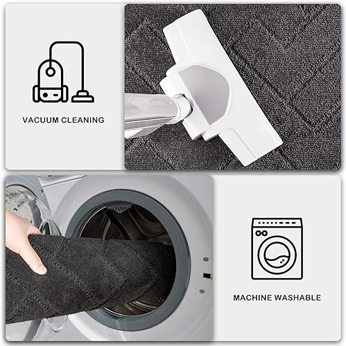 Miniatura 7 de PURRUGS - Tapete que atrapa la suciedad, antideslizante y lavable a máquina, 32 x 47 pulgadas, para puerta de entrada y trasera, muy absorbente,