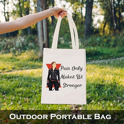 Miniatura 6 de Heroine Movie Lover Gift Pain Only Makes Us Stronger Bolsa de compras Inspiración Navidad Cumpleaños Bolsa Reutilizable