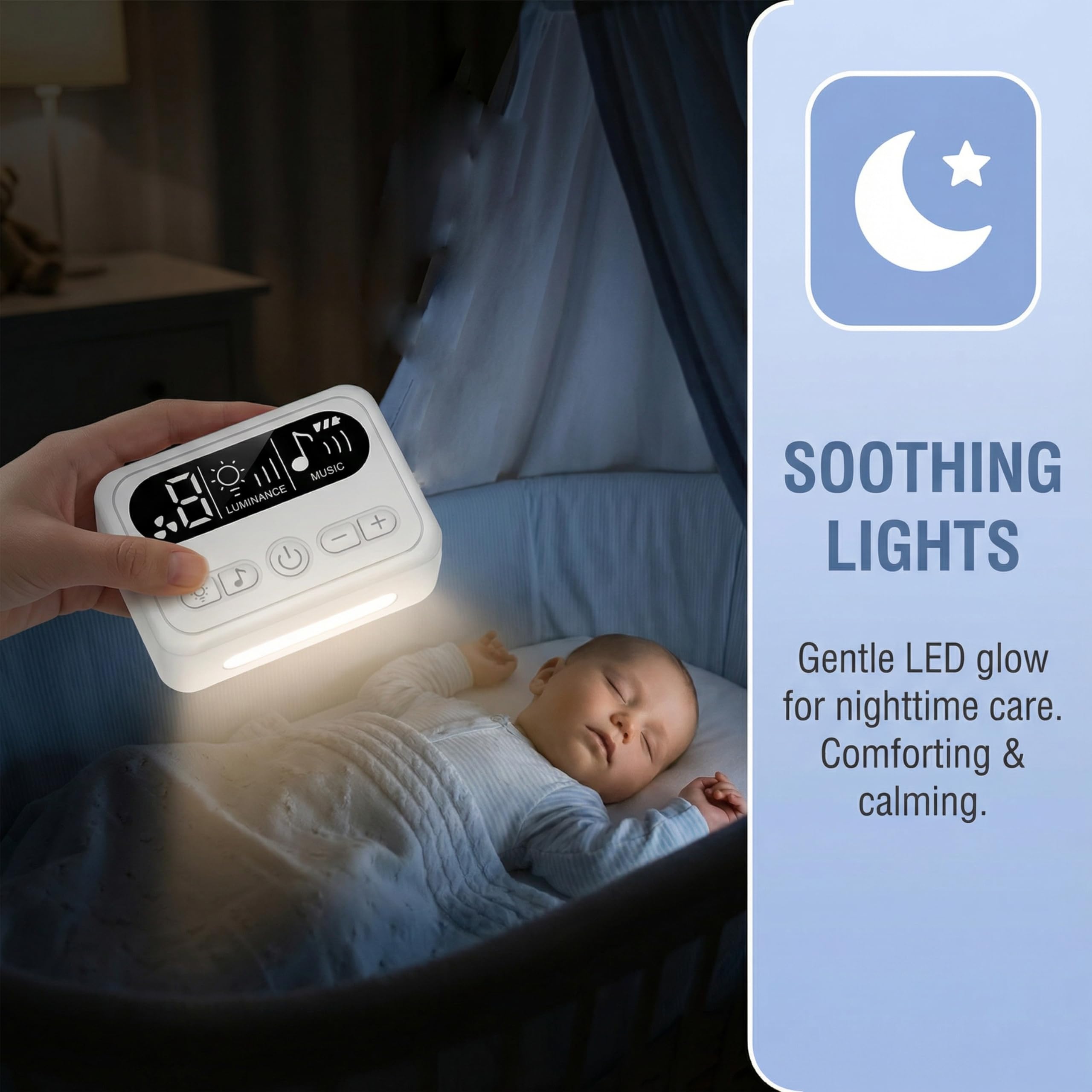 Elizia ETSA608 - Aspirador nasal eléctrico para bebé, 9 niveles de succión y 3 cabezas, lechones de nariz para niños pequeños y recién nacidos, con luz calmante y canciones de cuna, succión fuerte