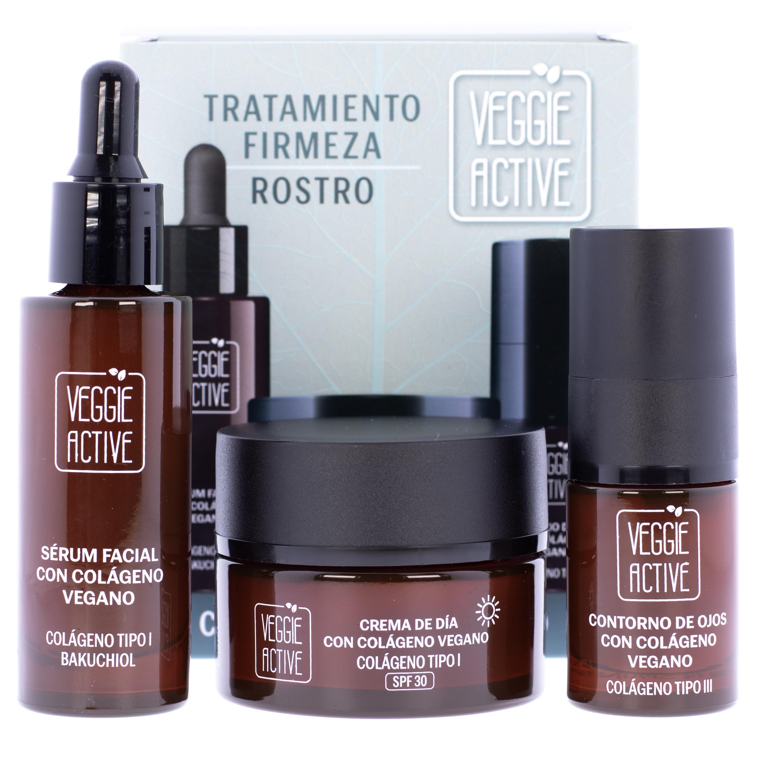 N&D Pack Tratamiento Firmeza Rostro, Sérum, Contorno y Crema Día SPF 30