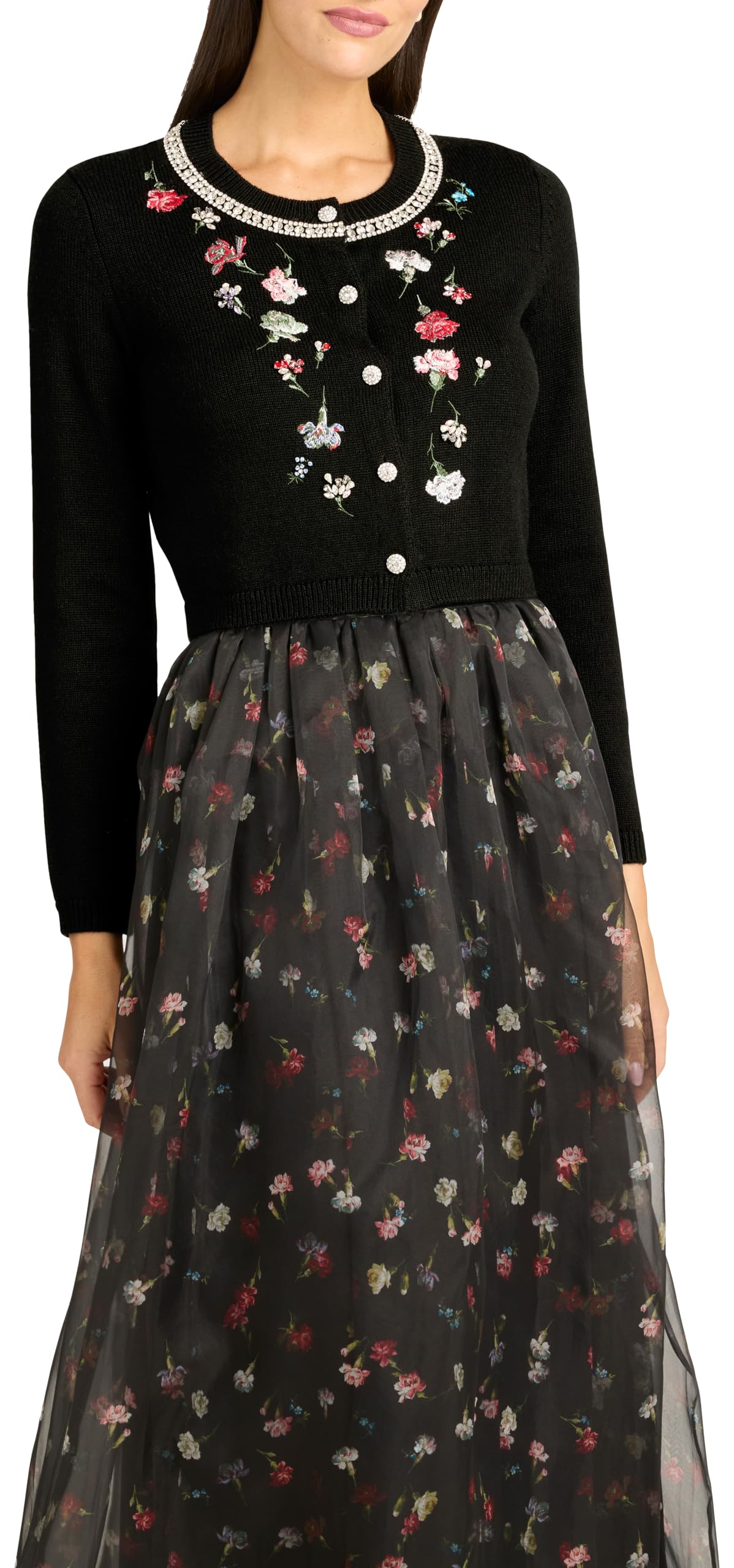 Cinq Sept Womens Tumbling Carnation Isolde Cardigan