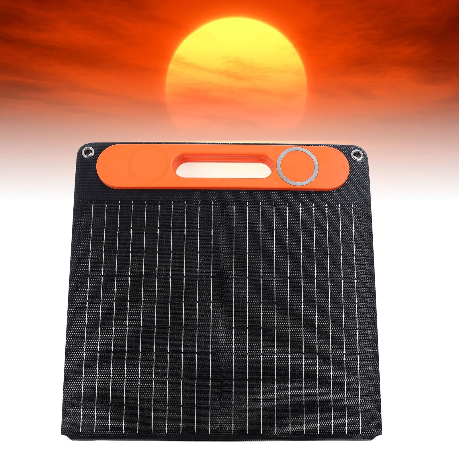 lyrlody 80W Składany Panel Słoneczny, Klemmy Akumulatora Podwójne USB