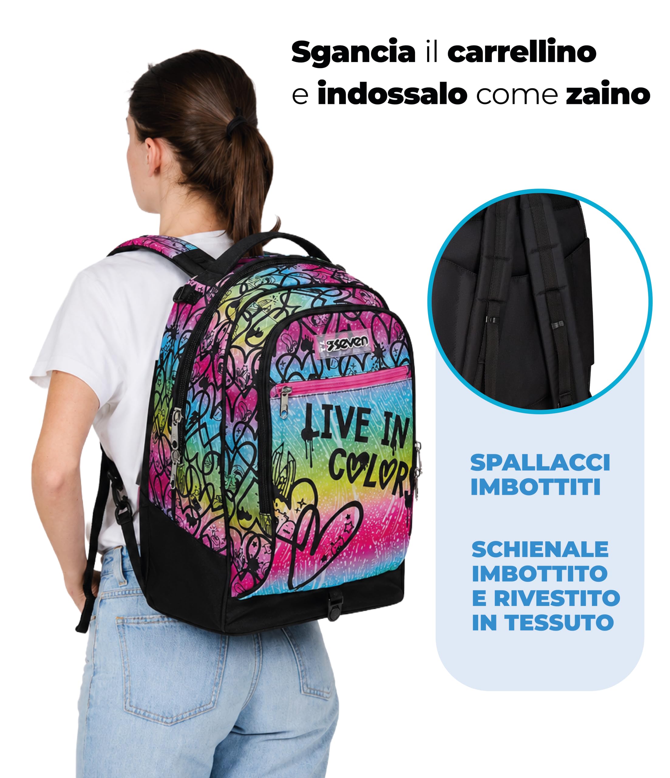 Seven Trolley Jack 3 ruote, COLOUR EXPRESSION, Scuola, Bambini e Ragazzi, Scuola e tempo libero