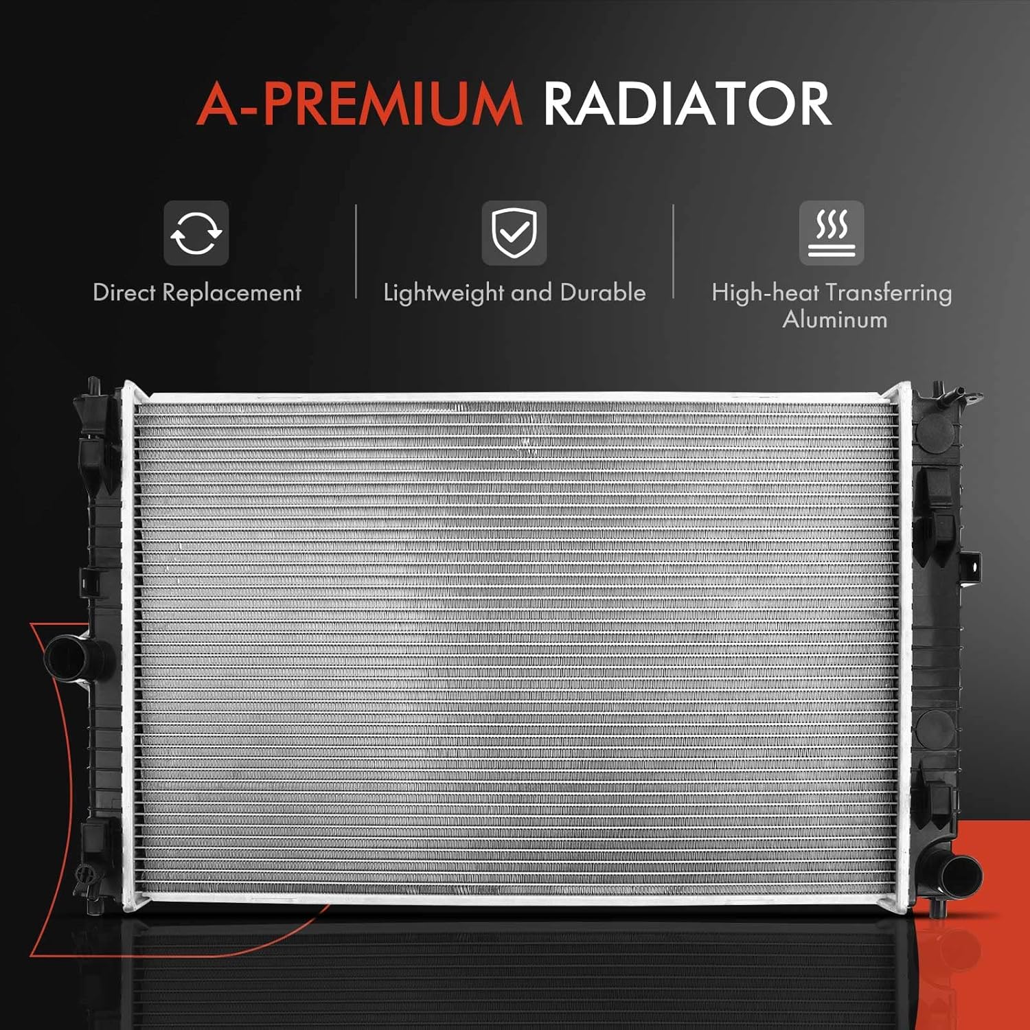 A-Premium Engine Coolant Radiator & A/C Condenser Cooling Kit Compatible with Ford Fusion 2010-2012 & Lincoln MKZ 2011-2012 & Mercury Milan 2010-2011, 2.5L, Automatic CVT Transmission, 2-PC Set