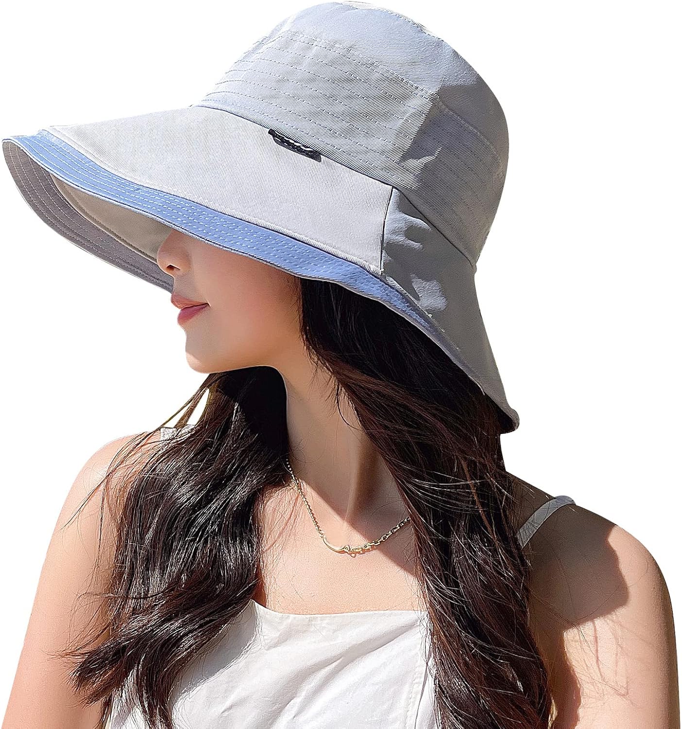 LONTG Femme Casquette à Visière Bord Large Chapeau De Soleil Anti-UV Protection Solaire Chapeau De Pêche Avec Cache-Visage Et Nuque Détachable Bandana Casquette De Cyclisme Camping Randonnée Trekking