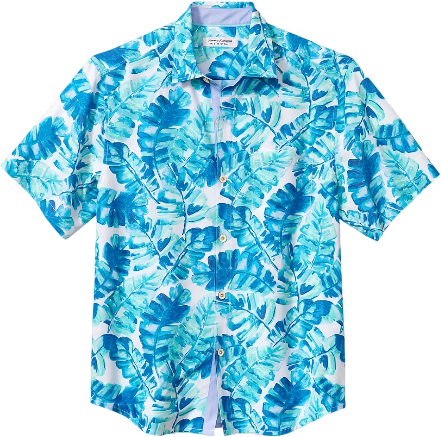 Tommy Bahama Coconut Point Jungle Grove Camp Shirt (Color Blue Canal, Size XLarge
