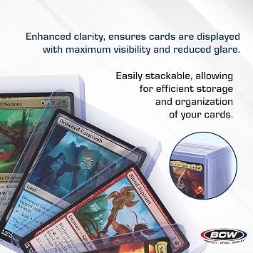 BCW 3x4 Topload Card Holder - Premium 35PT Thickness | 75 Pack | Quality Rigid PVC Protector for Standard Size Trading Cards | Card Holders for Sports Cards, MTG, Pokemon, and More