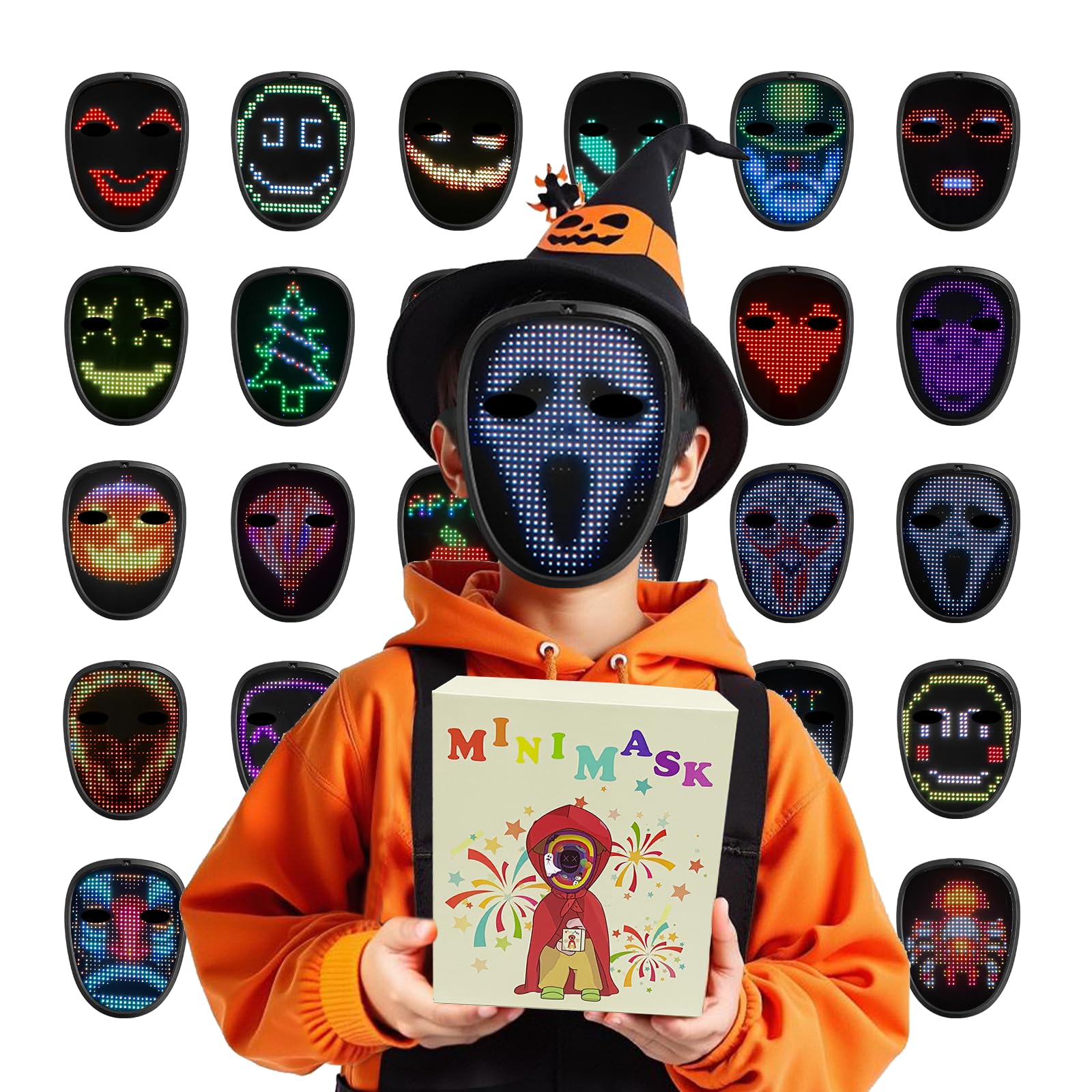 Masque LED à détection de gestes, le cadeau parfait pour le cosplay de Noël - 8