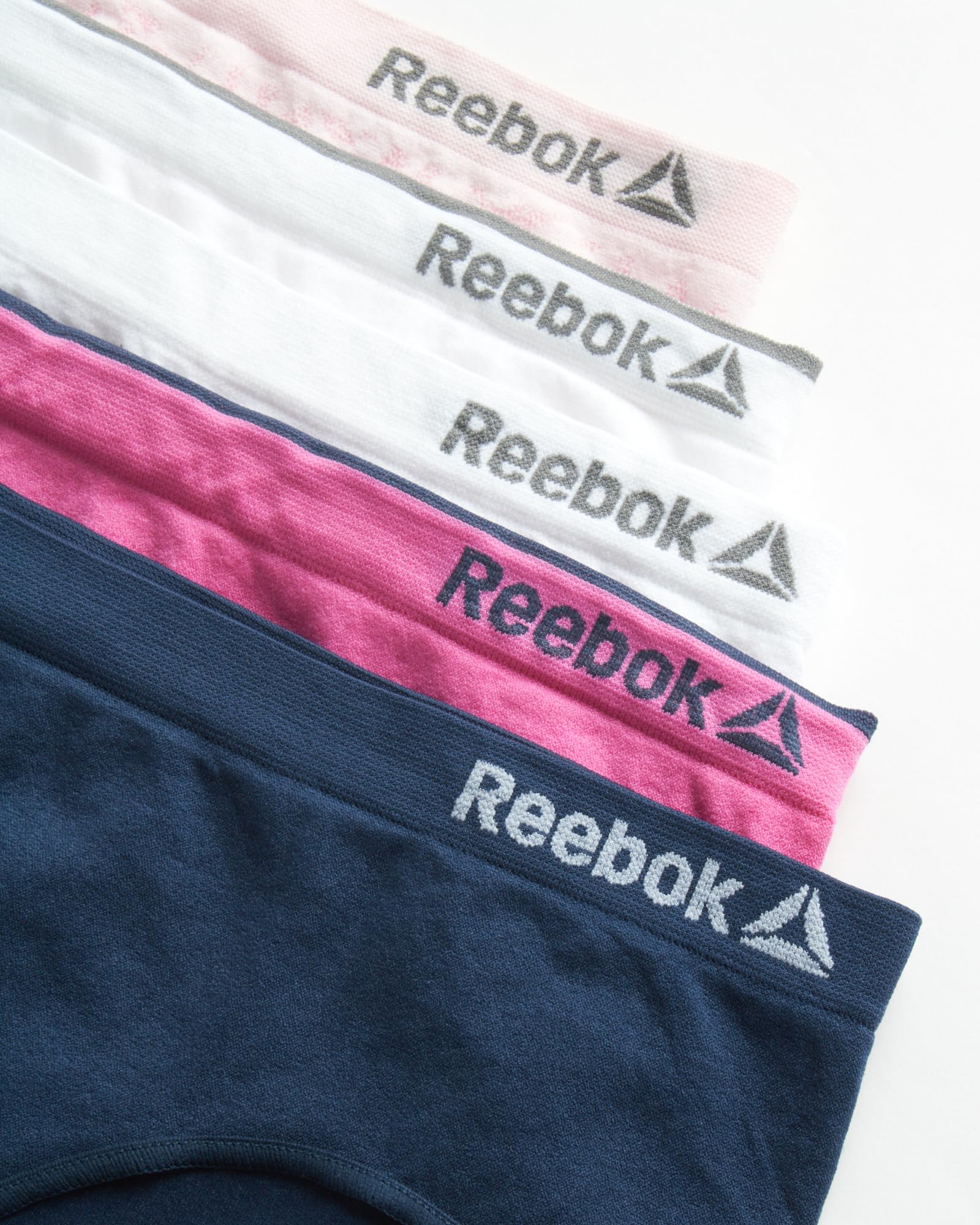 Reebok Biancheria intima da ragazza, confezione da 5, traspirante, elasticizzata, senza cuciture, biancheria intima hipster per ragazze (taglie: 6-16)
