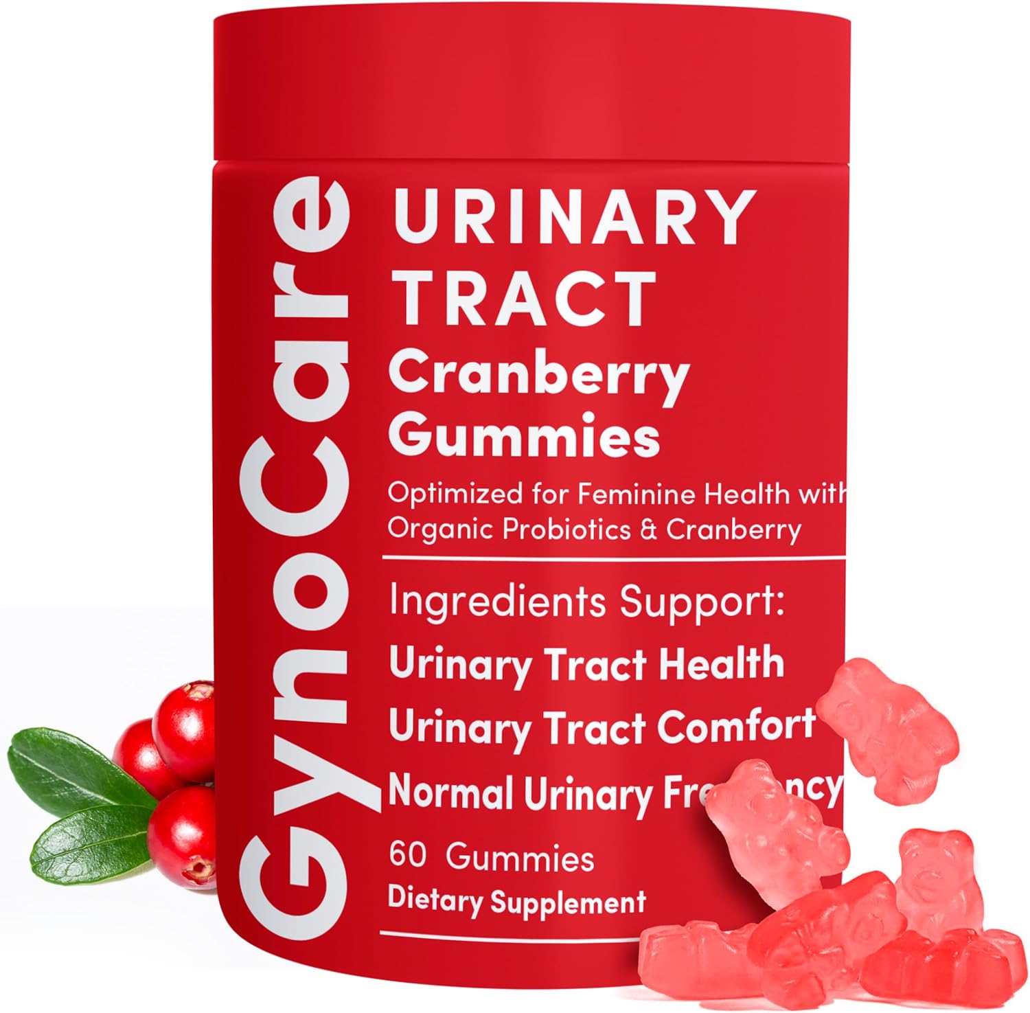 Cranberry Gummies UTI Treatment for Women | Urinary Tract Support for Women | Daily UTI Defense with Cranberry & Probiotics | Promotes Urinary Comfort & Normal Frequency | 60 Gummies