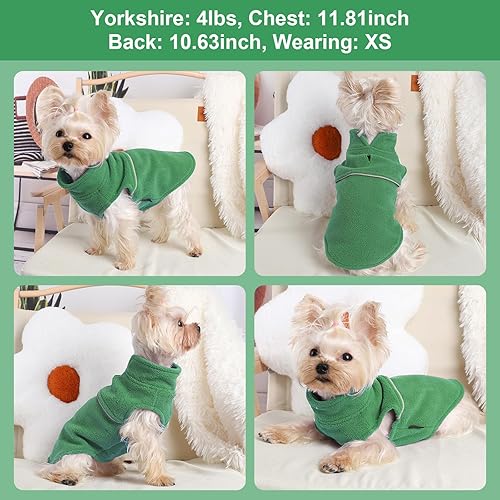 Miniatura 8 de XXS - Ropa de perro de forro polar para perros pequeños, niñas, niños, suéter cálido de invierno para perro, ropa de chihuahua, ropa suave para