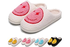 Lightning Bolt Smile Happy Face Slippers