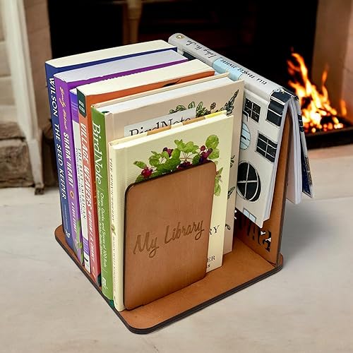 Soporte para libros con mini-biblioteca de libros, regalo perfecto para amantes de los libros, accesorios únicos para libros, soporte para páginas