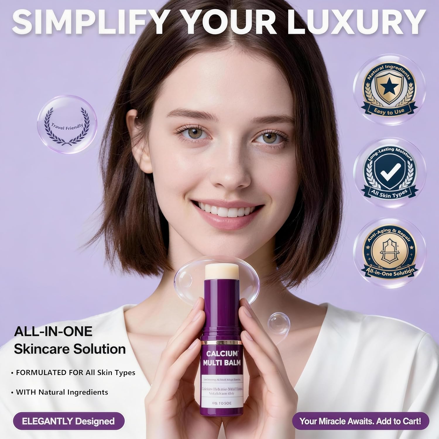 Cemenrete Calcium Multi Balm, All-in-One Calcium Multi Balm Stick for Anti-Aging & ... - Image 3