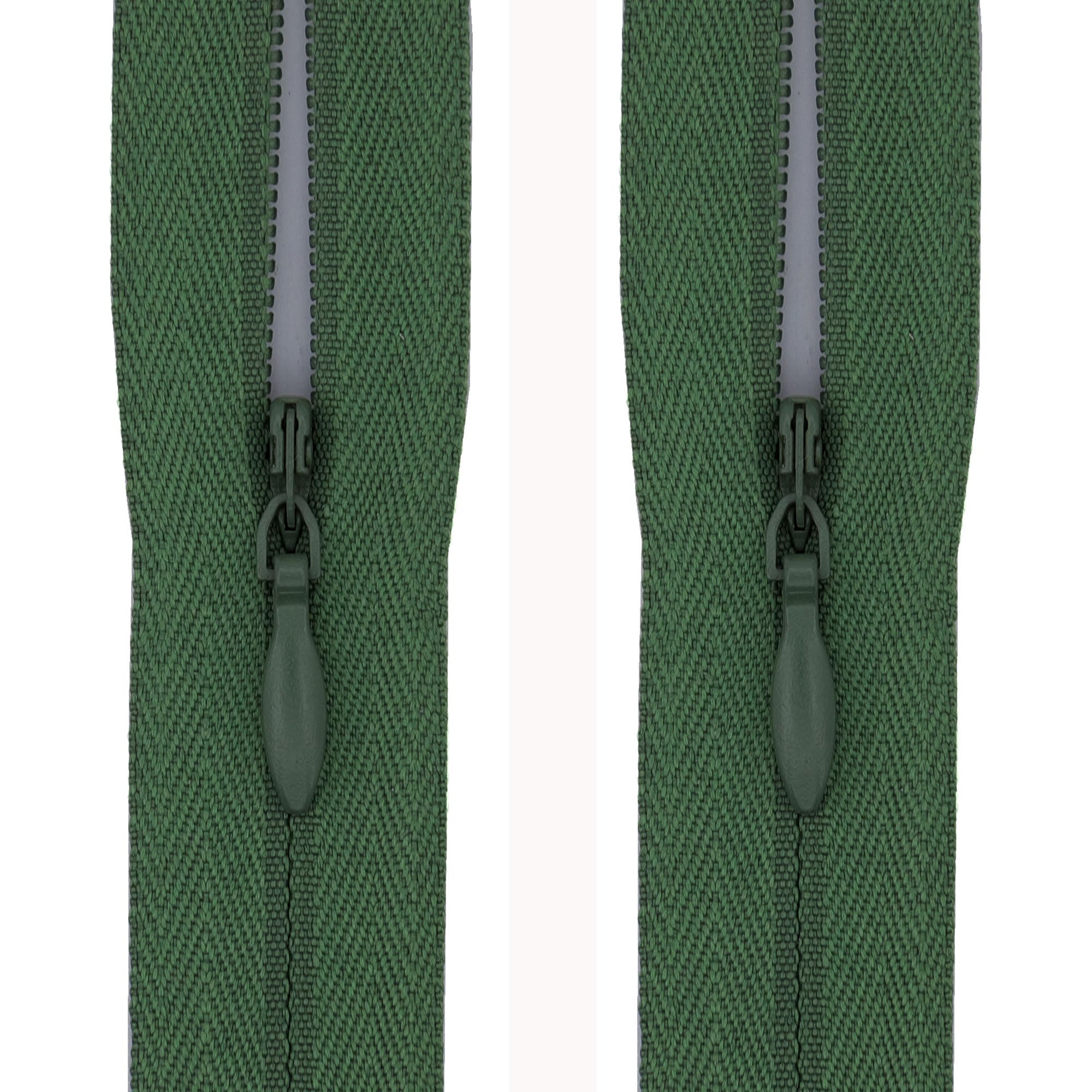 Y-connection #3 Invisible Zips, 2 Pack, 9 Inch (Forest Sage Green)