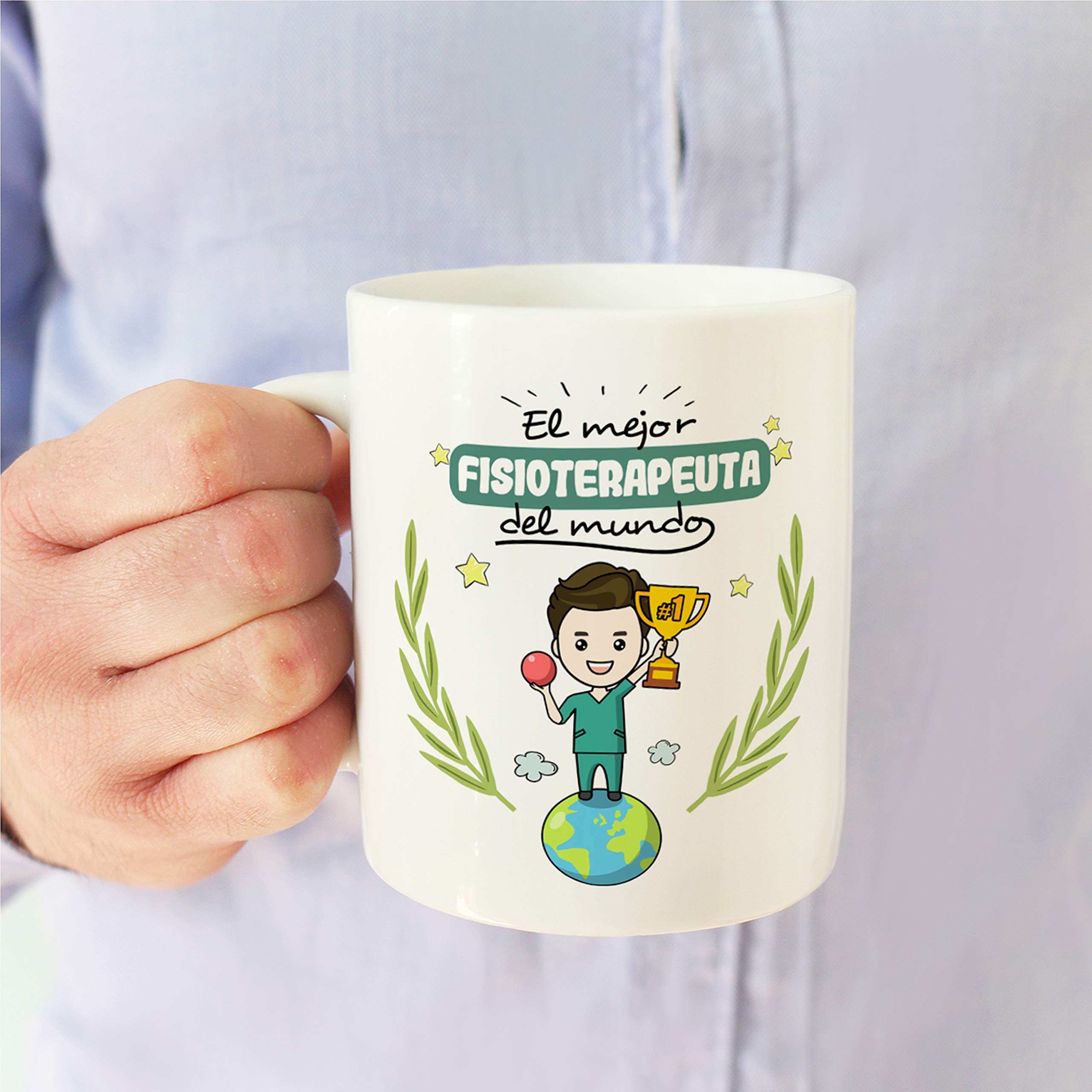 MUGFFINS Taza Fisioterapeuta Hombre (Mejor del Mundo) - Regalos Originales y Divertidos de Fisioterapia — view 6