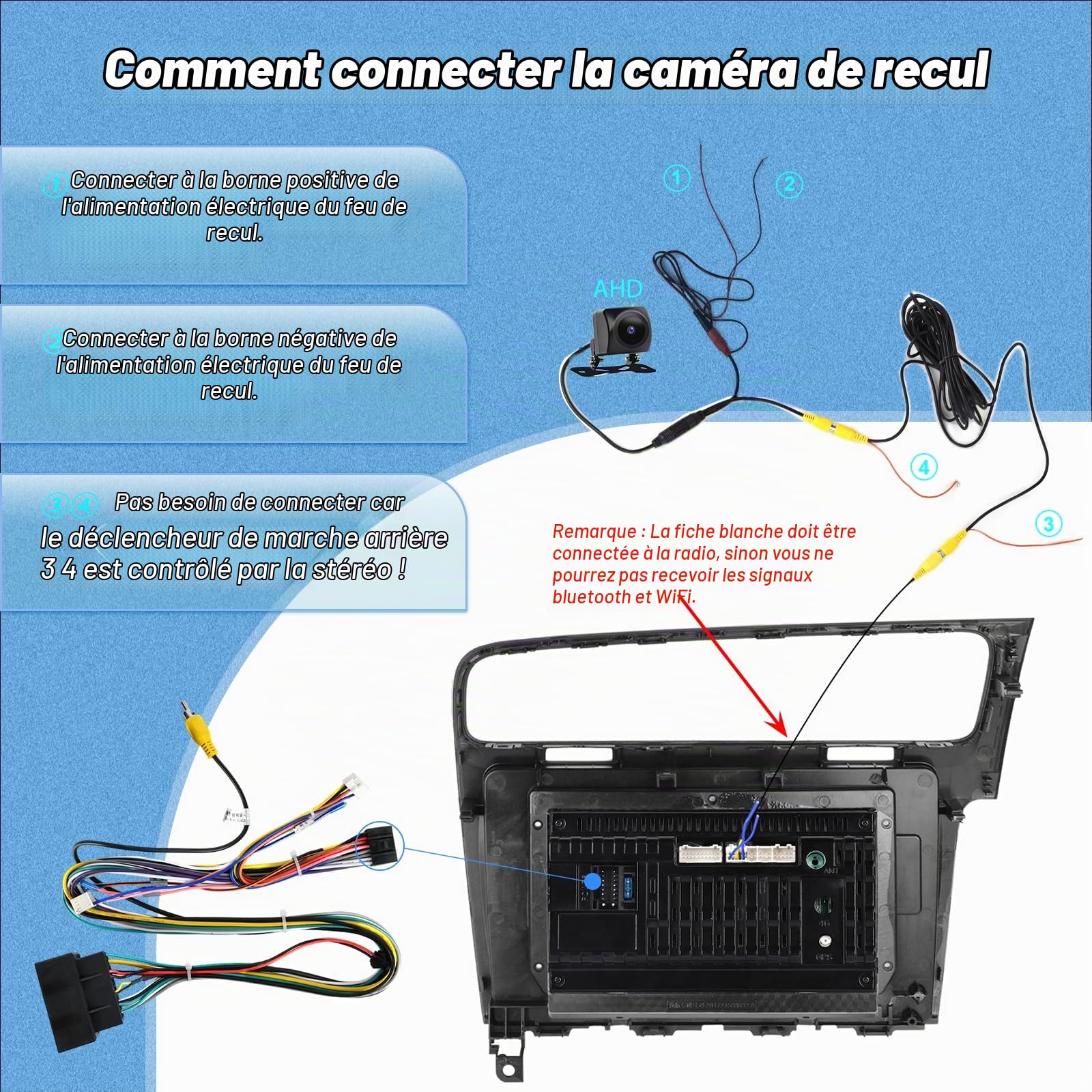 Autoradio pour Volkswagen VW Golf 7 2012-2020 avec Carplay & Android Auto | 2G+64G Autoradio à Écran Tactile 9 Pouces avec Wireless Carplay & Android Auto, WiFi, Navigation GPS, Bluetooth, FM RDS