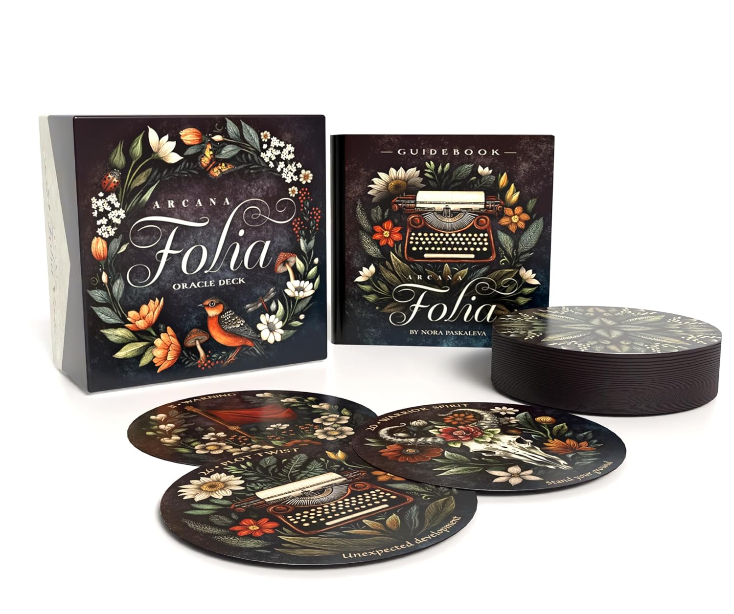 Arcana Folia Oracle Deck: 50-Card Round Deck, Nature-Inspired Artwork, Channel Plant Energy, Divination and Inspiration, Includes 72-page Illustrated Guidebook - Image 3