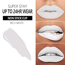 MAKI YIKA White Lipstick for Women Color Stay Long Lasting Lipsticks No Smudge Matte Liquid Lipstick Transferproof Cruelty-Free Lip Color |Rich White