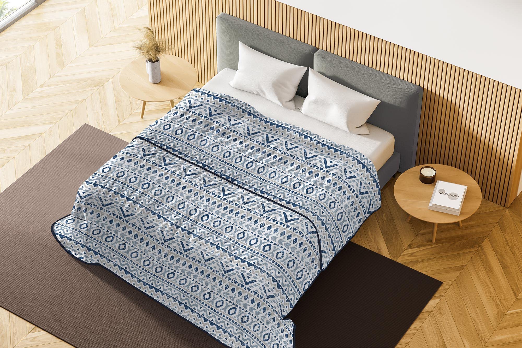 Italian Bed Linen Summer Quilt Basic Microfibre Hellas Double, 160 x 190 cm - Image 2