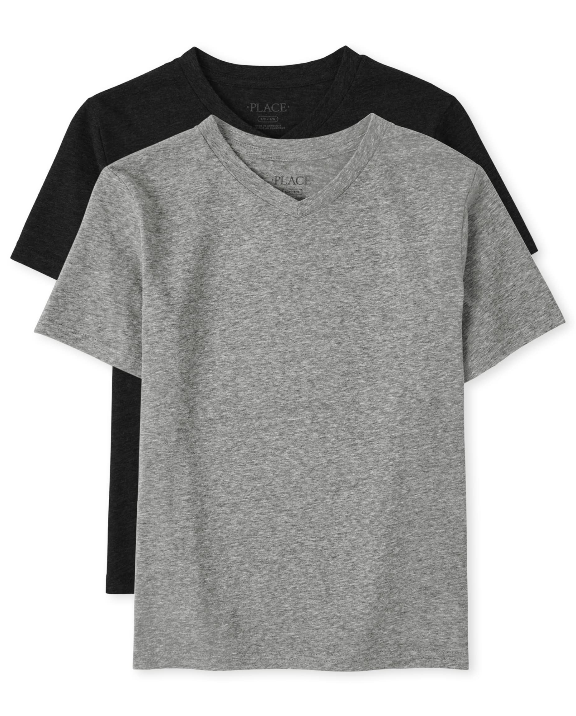 The Children's Place Boys V Neck Top 2-Pack, Multi Clr, Medium