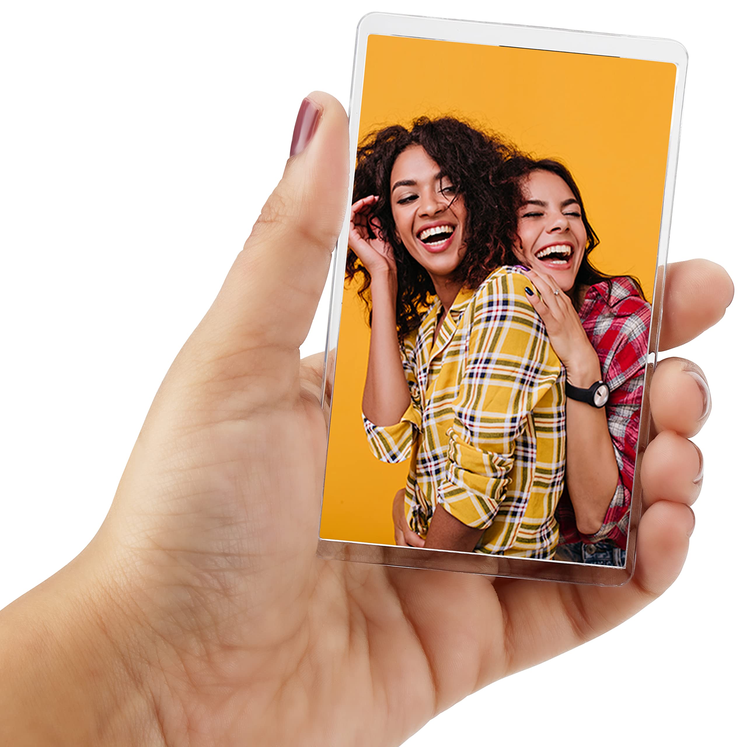 Kurtzy Lot De 20 Cadres Photo Magnétiques Frigo - Photos 9,8 X 5,9 Cm Acrylique Transparent