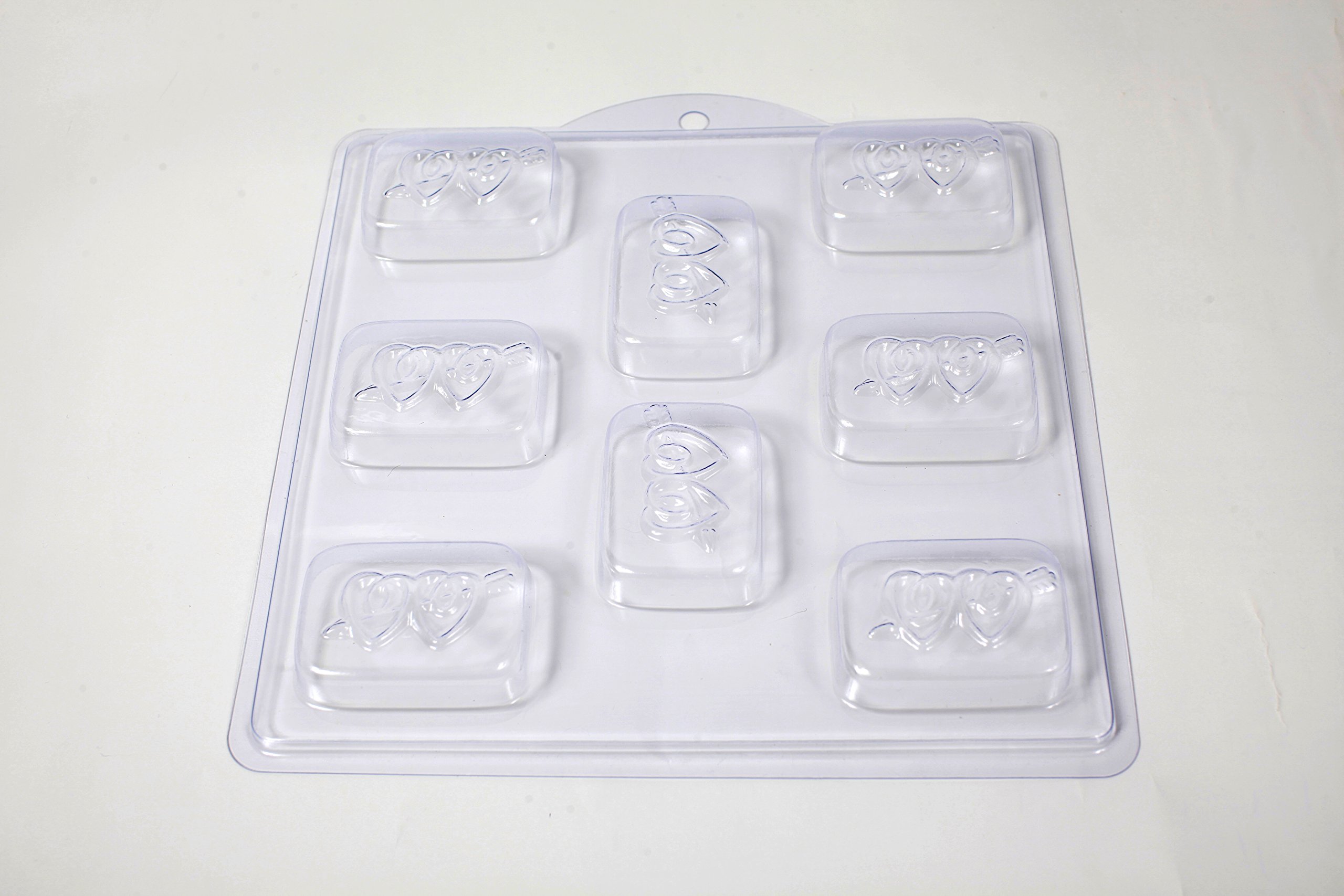 Moule savon cœur flèche M140 anti-bavure pour démoulage facile x10