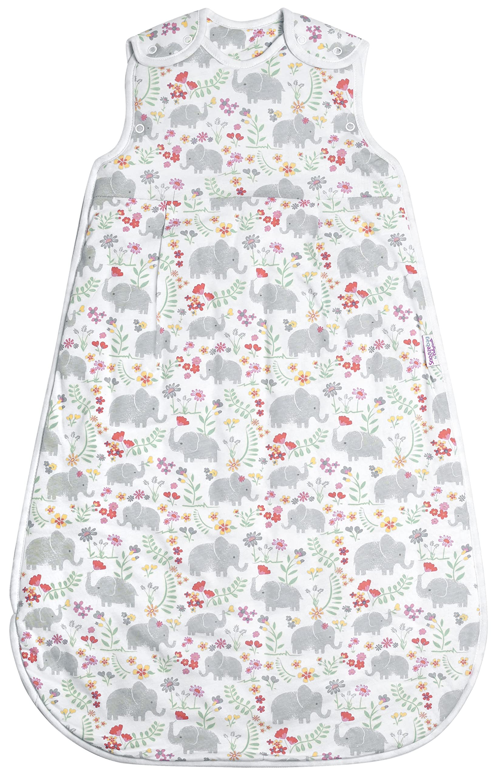 Snoozebag Child Toddler Sleeping Bag Size 3-6 Years 2.5 Tog Long 130cm With Side Zip Opening 100% Cotton Outer Nursery Sleepsack