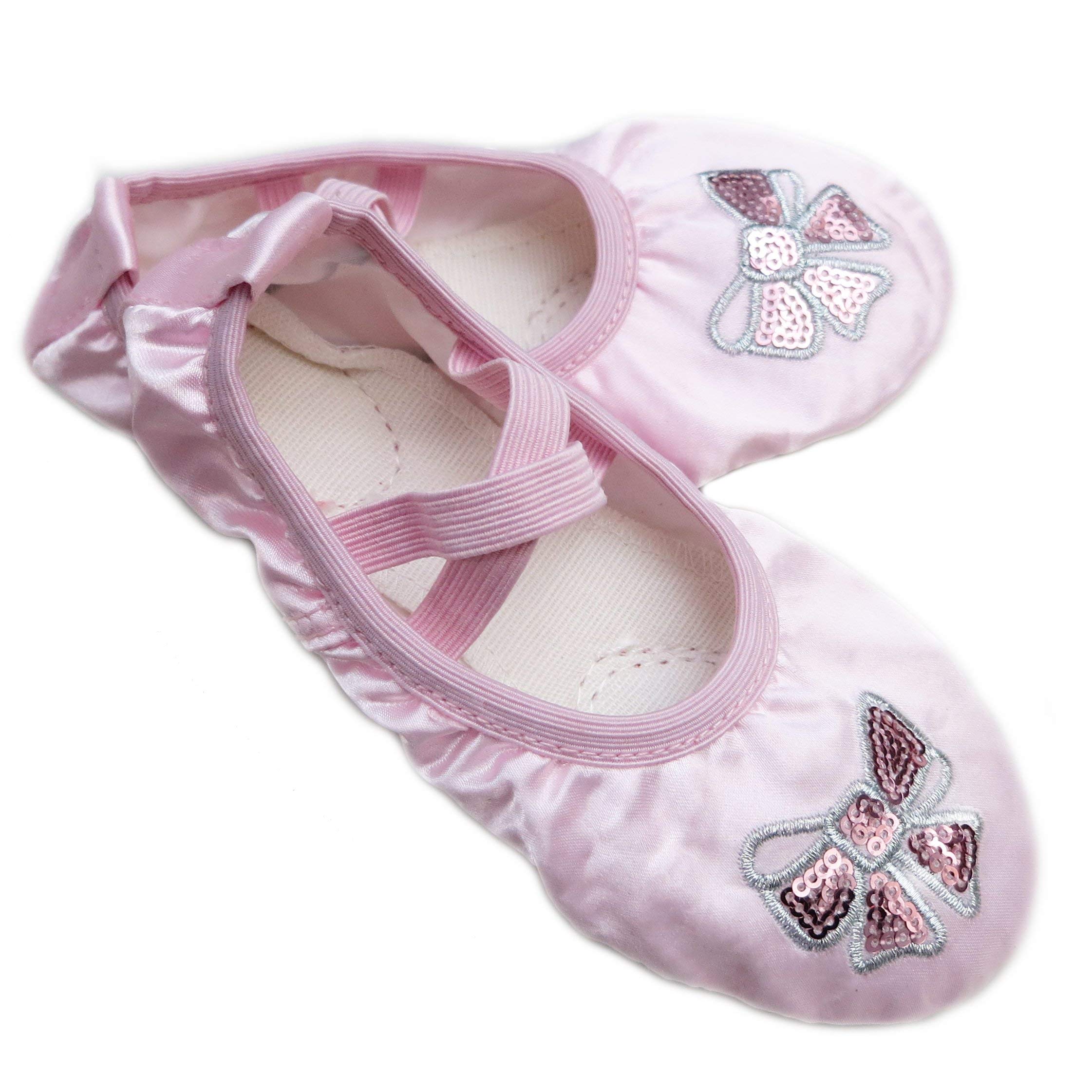 Wenchoice Pink Satin Ballet Shoes Girl'S Kid 10.5