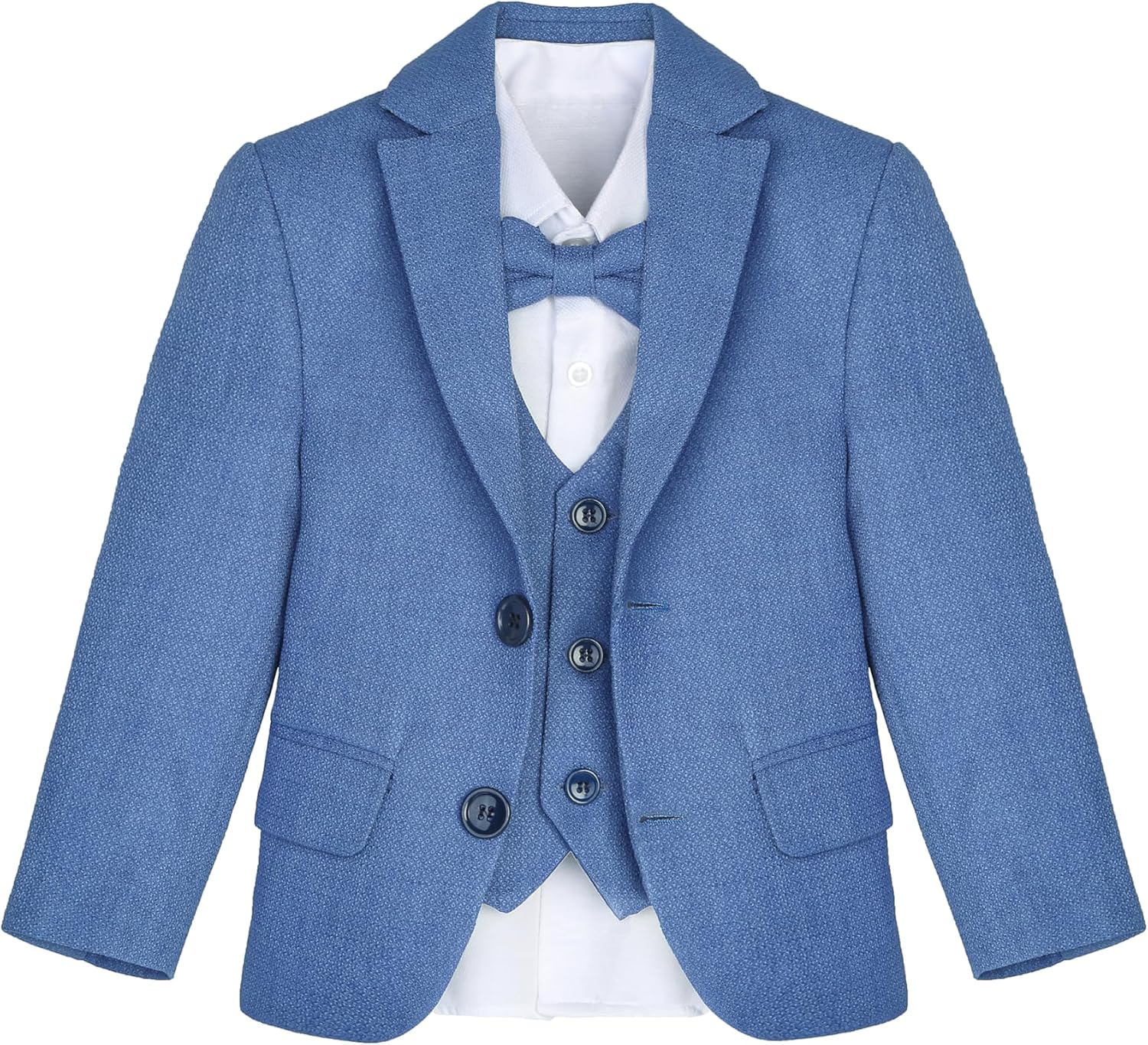 Lilax Boys' Suit Kids Tuxedo Wedding Ring Bearer Outfit 5-Piece Formal Dresser Suit Set