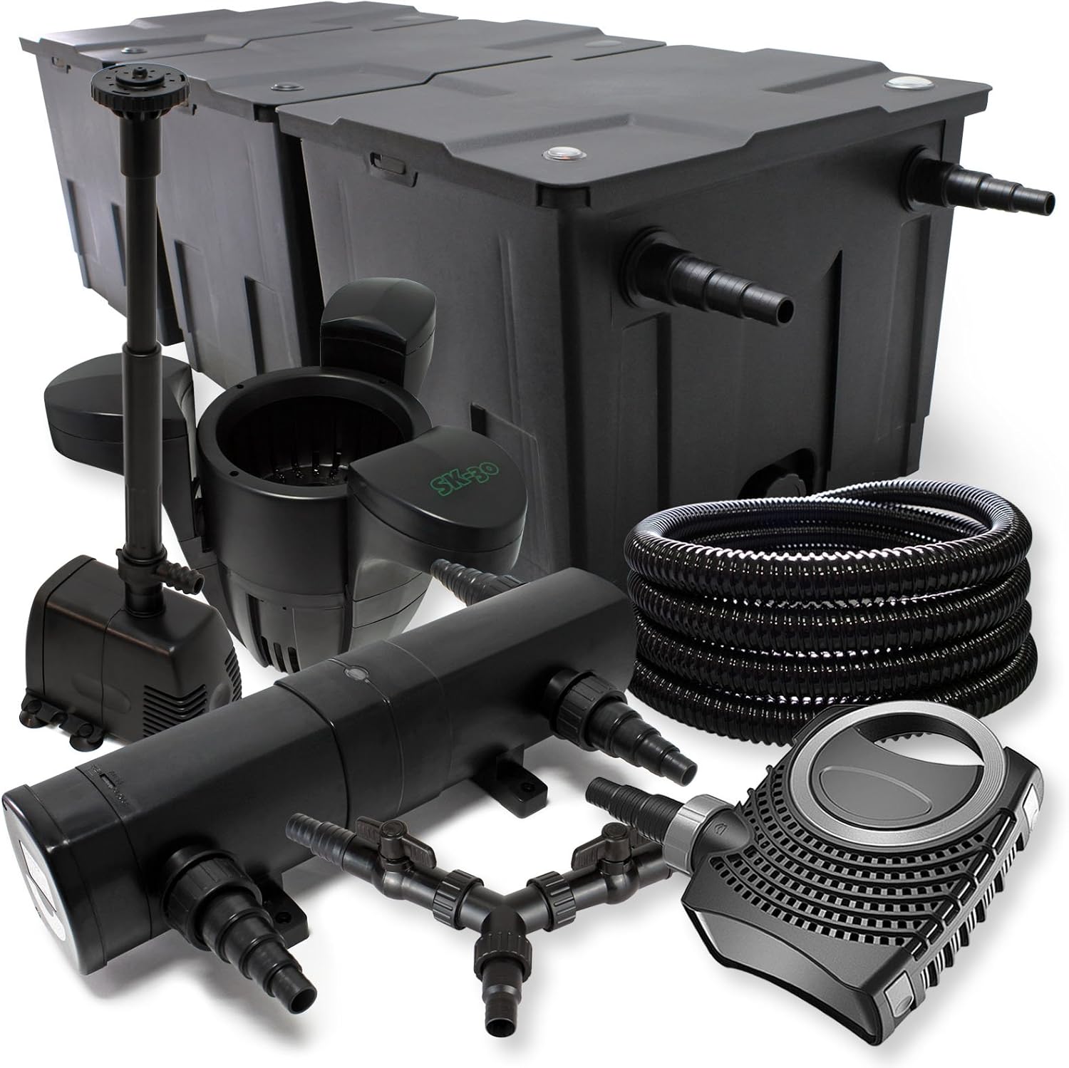 SunSun Komplettset: CBF-350C Teichfilter bis 90000 L, CTF-8000 ...