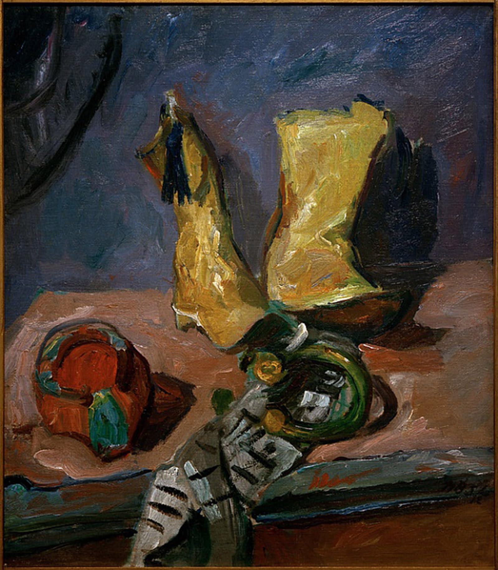 POSTERIIk Famous Modern Artwork Art Mural Still Life with Yellow Boots by Max Beckmann Oil Paintings Pictures for Home Decor 60x90cm