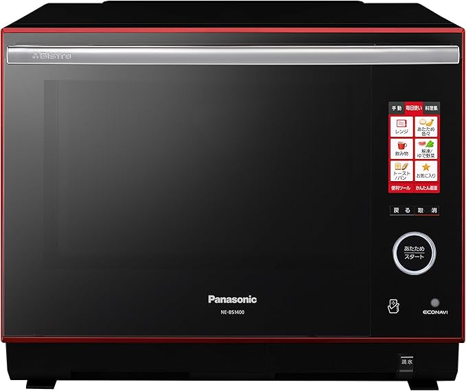 Amazon | パナソニック ビストロ スチームオーブンレンジ 30L ヘルツフリー ルージュブラック Ne-Bs1400-Rk |  パナソニック(Panasonic) | スチームオーブン・レンジ 通販