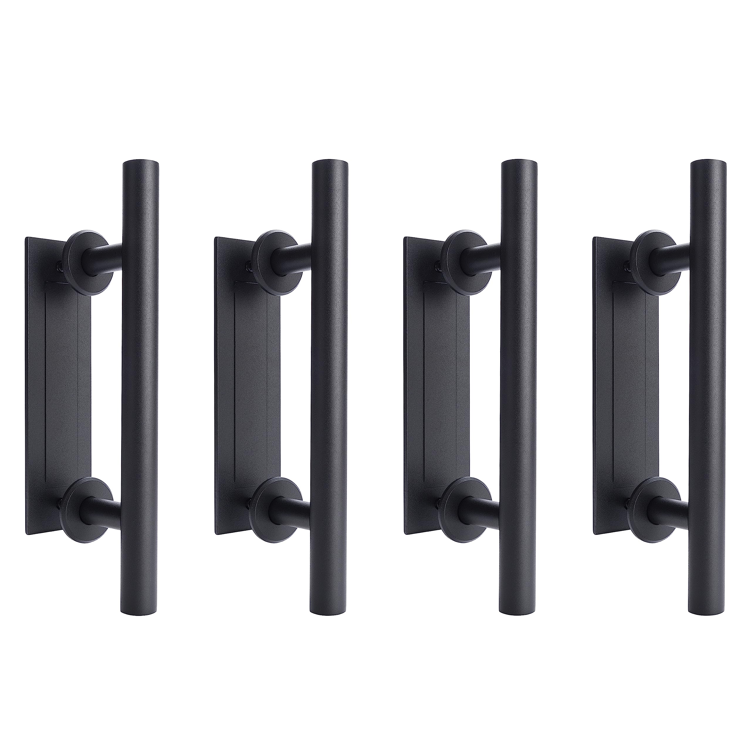 Wright Products 50326070, sprzęt montażowy w zestawie, matowy czarny zestaw klamek wewnętrznych do stodoły, 4-pak - łącznie 8 sztuk