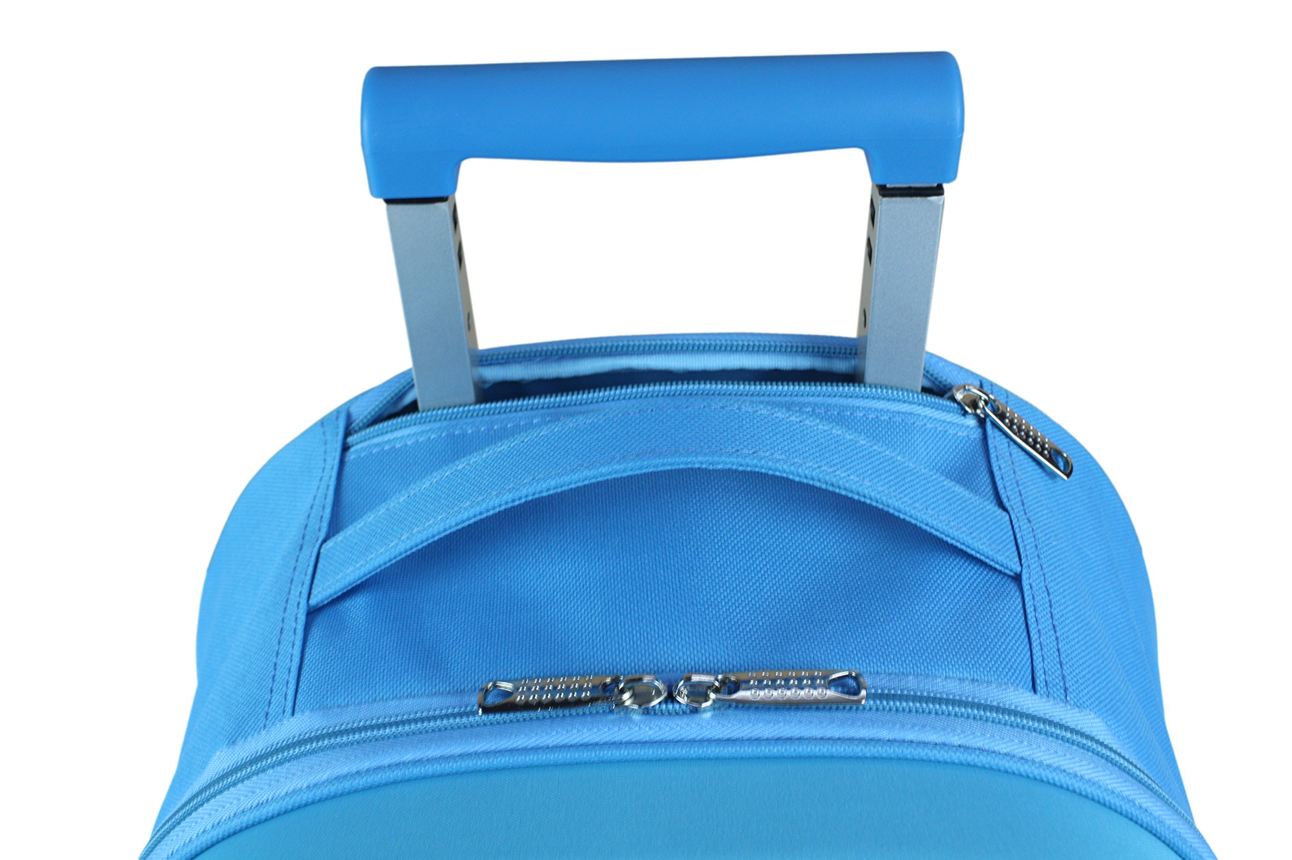 Bayer Chic 2000 - Bouncie Kinder-Trolley mit 3D-Pinguin-Motiv, Kinderkoffer, Kindergepäck, blau