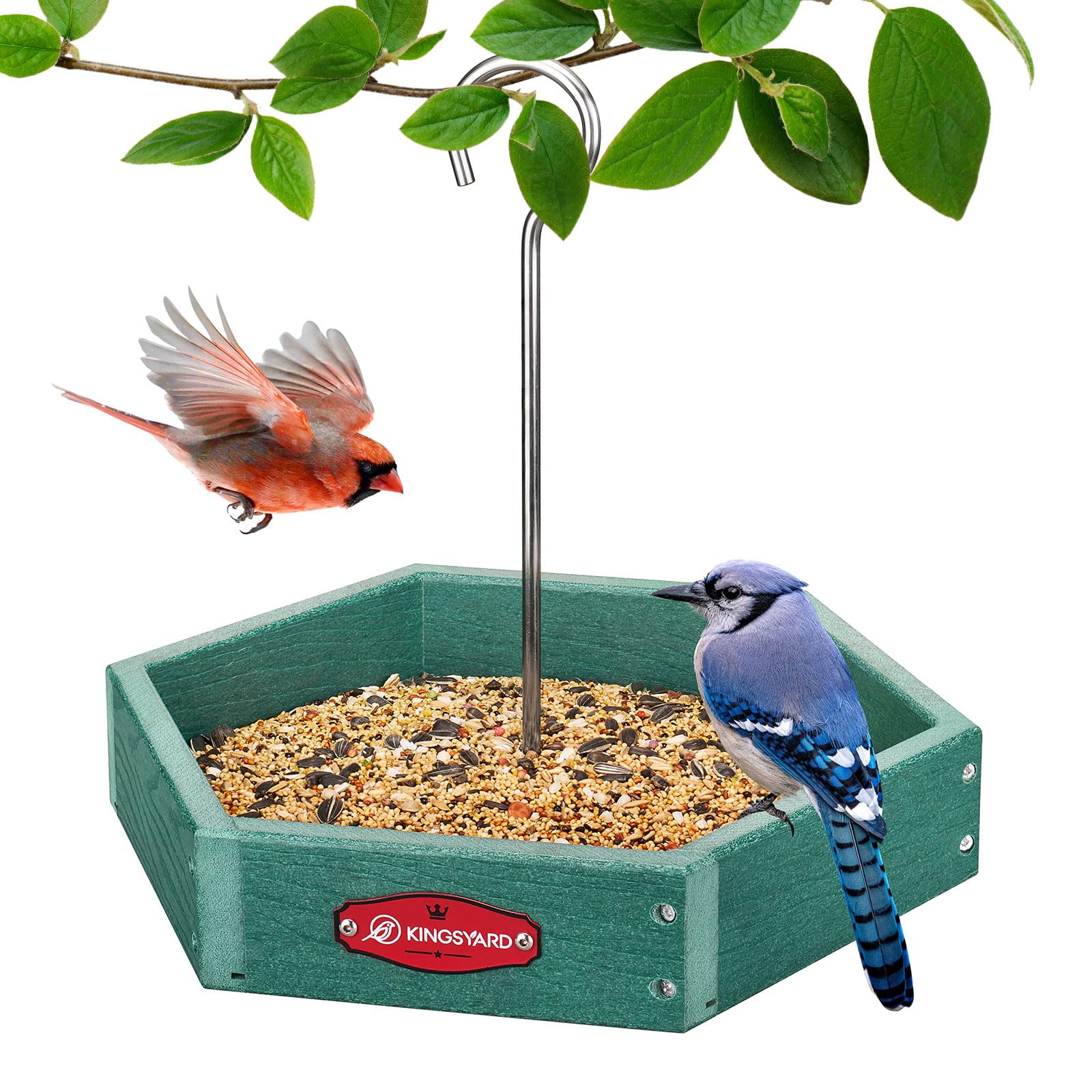 Kingsyard Heavy Duty Hanging Platform Bird Feeder