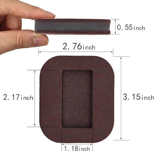 Miniatura 6 de Paquete de 5 protectores de fieltro para patas de silla, almohadilla para preservar muebles de madera dura para evitar deslizamientos, evitar